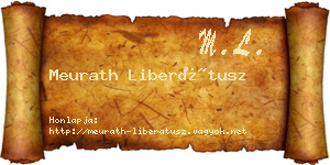 Meurath Liberátusz névjegykártya